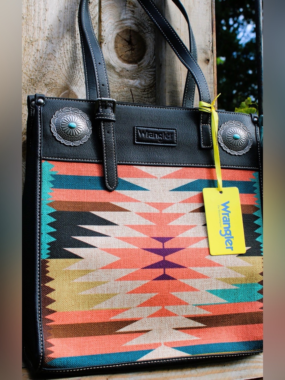 Wrangler Southwest Aztec Concealed Carry Tote Boho Bag